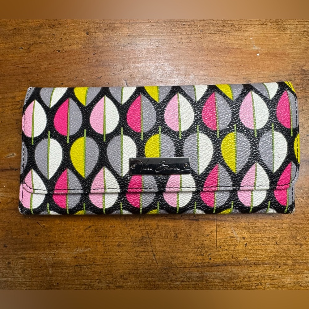 Vera Bradley, Multi-colored Patterned Clutch Wallet - Moon Drops Collection